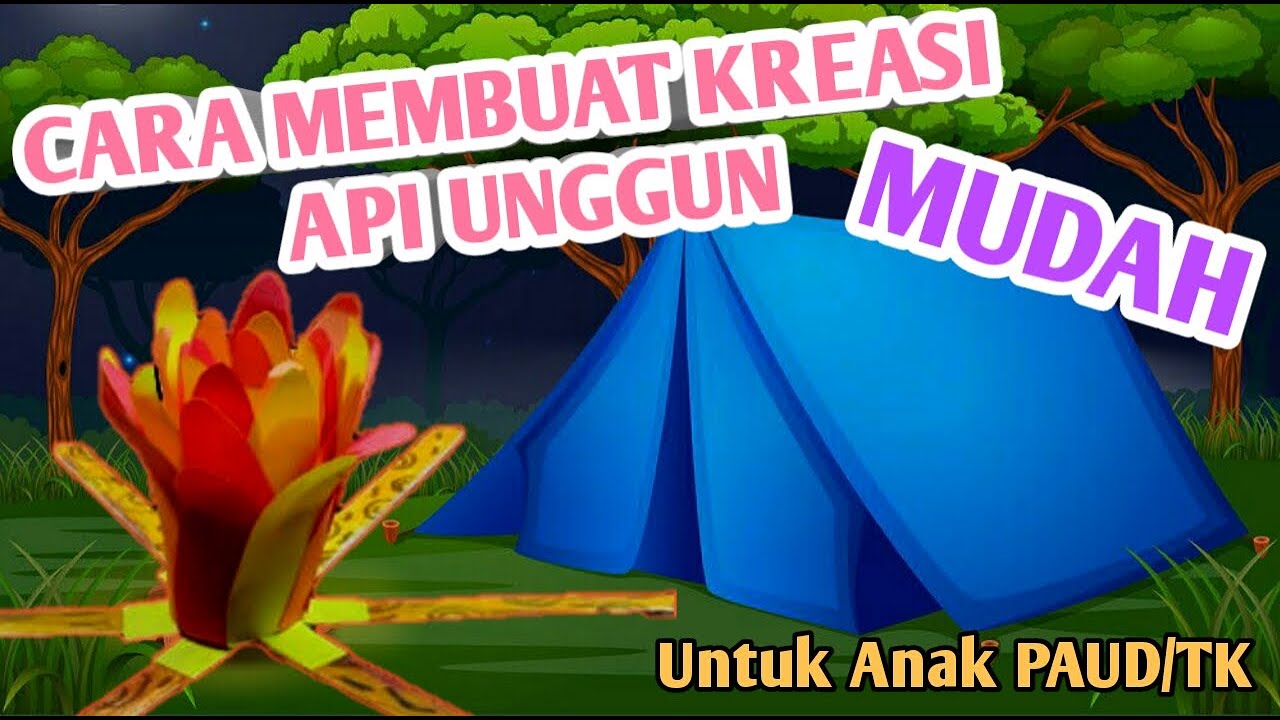 API UNGGUN DARI KERTAS ORIGAMI TEMA AIR, API, UDARA (DIY PAPER CAMPFIRE)