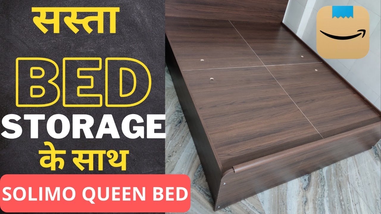 Amazon Solimo Queen Bed Unboxing and Installation | Wood Oak Finish with Box Storage