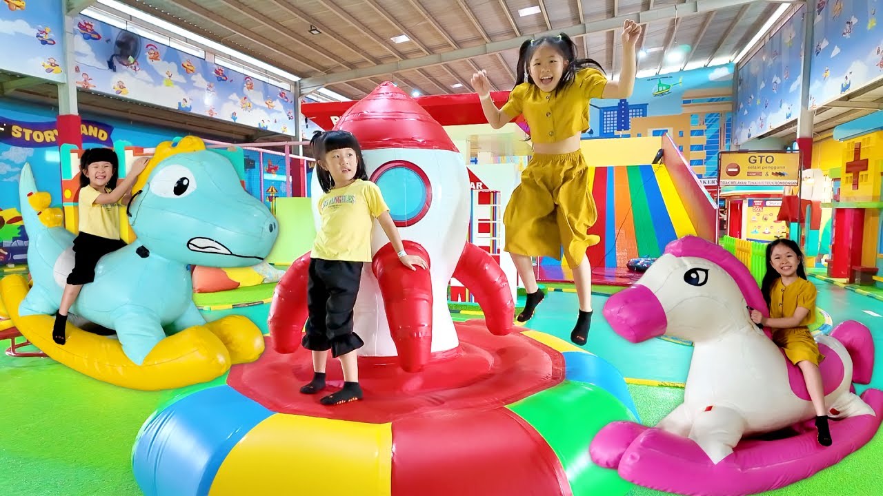 Main Istana Balon, Kuda Balon, Serodotan Donat, Main Perosotan di Playground