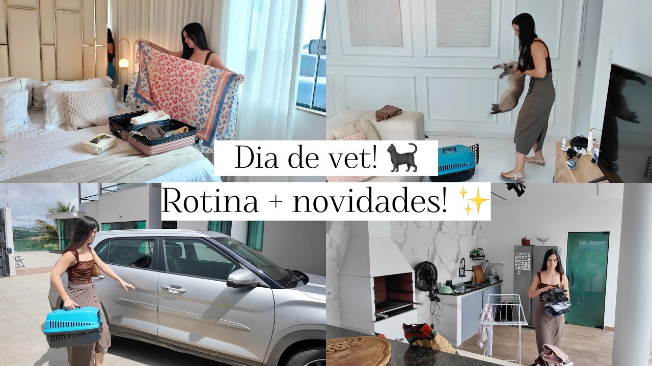 Levando nosso gato no veterinário, rotina de casa, vamos realizar um sonho da minha sogra! 🥹✈️