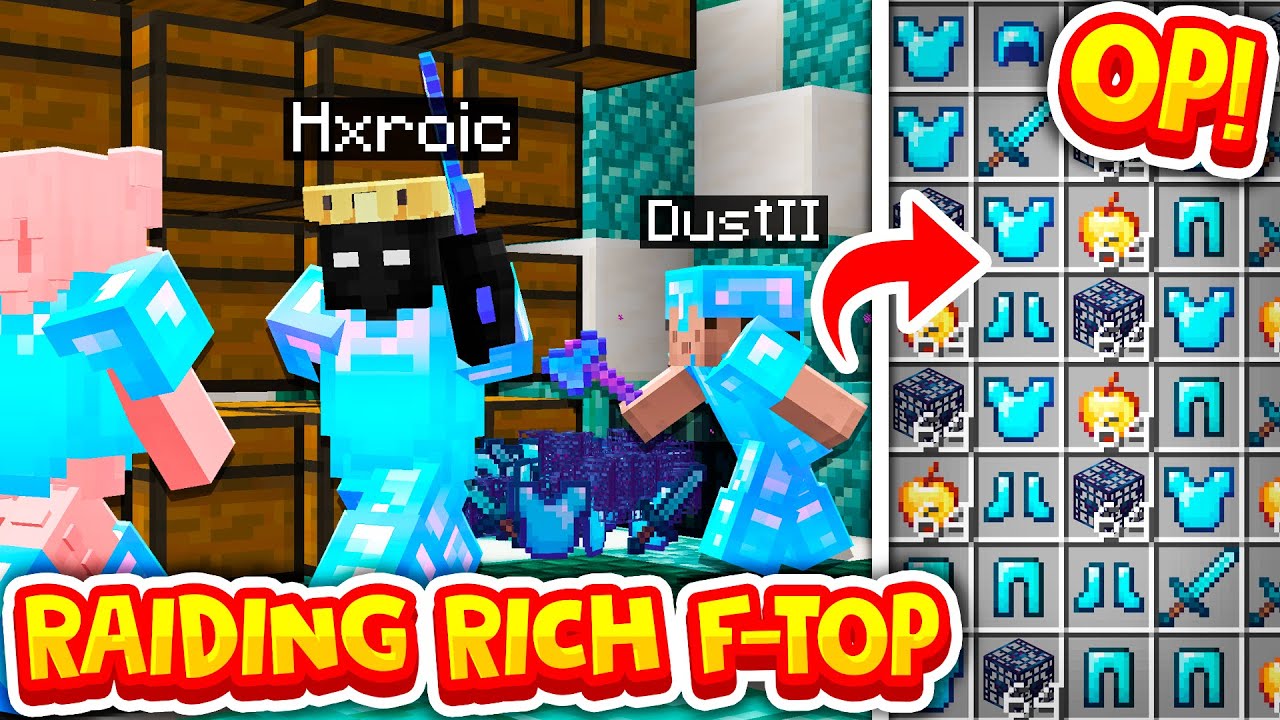 RAIDING MULTIPLE *RICH* MINECRAFT FACTIONS AS A DUO..! (F-TOP)