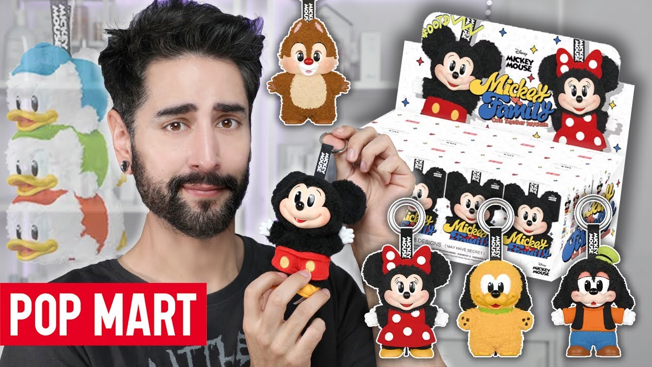 SO CUUUTE Unboxing Pop Mart's Mickey Family Cute Together Keychain Series Figures - FULL SET💜