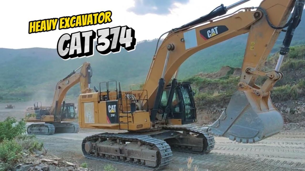 Heavy Excavator Cat 374, After finishing job site
