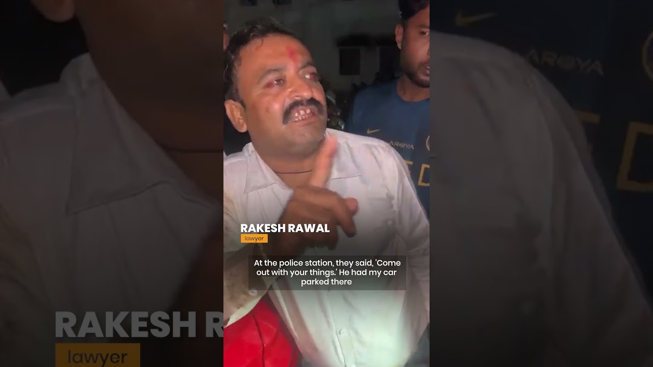 Lawyers protest at Jahangirabad police station in Bhopal over alleged assault on colleague