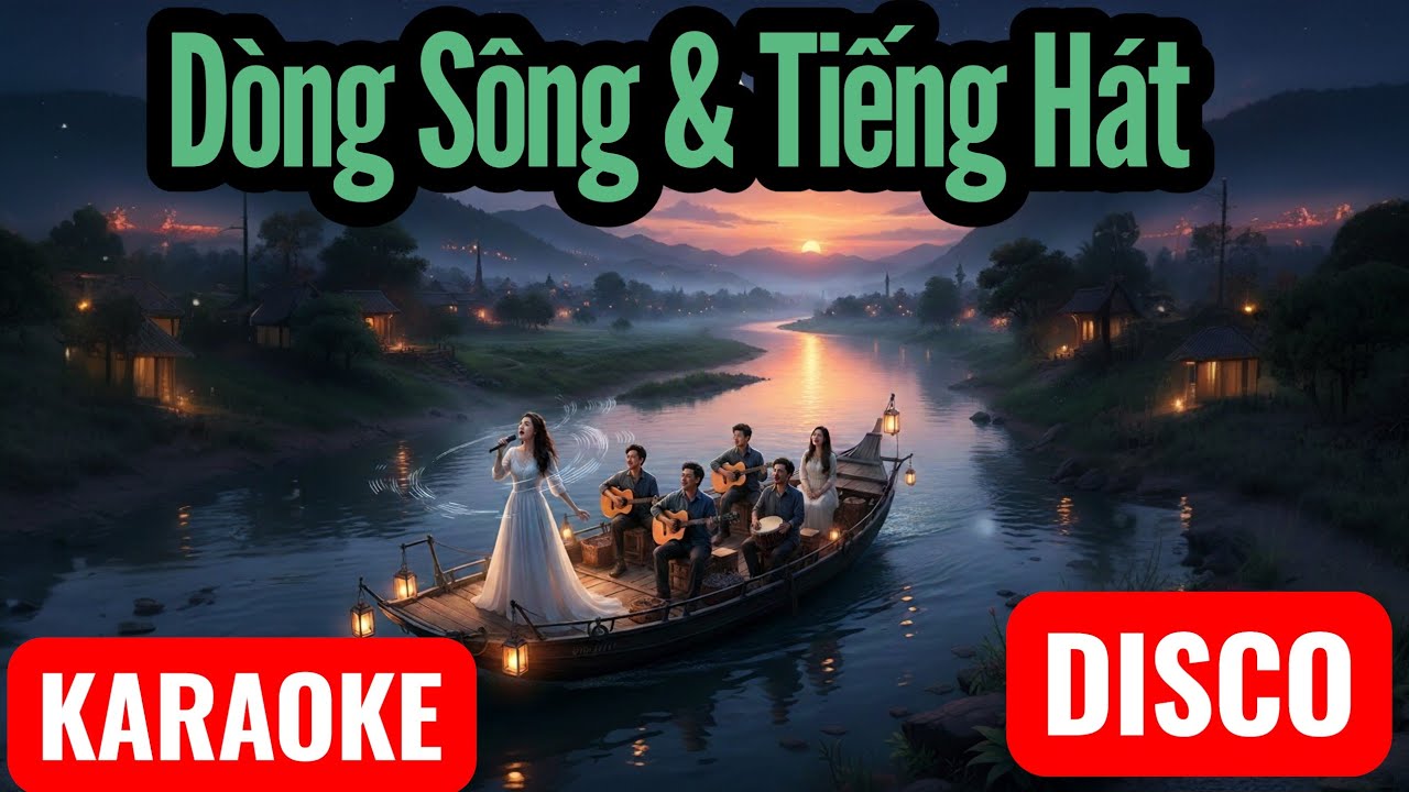 DÒNG SÔNG VÀ TIẾNG HÁT DISCO KARAOKE , NHẠC SỐNG HÀ TÂY | TONE NAM #XTORGAN
