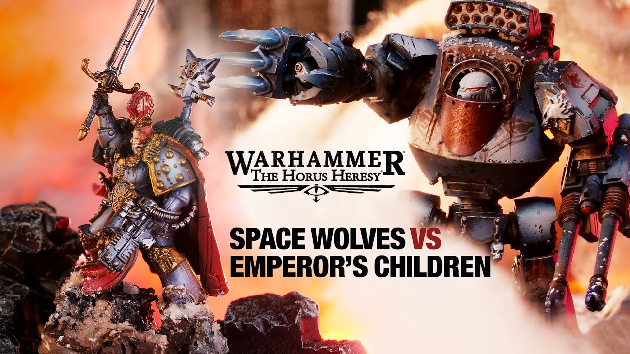 New Horus Heresy! Space Wolves vs Emperor's Children. We give the new core rules a try