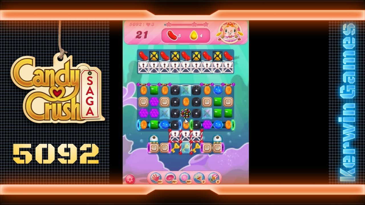 Candy Crush Saga Level 5092 - No Boosters