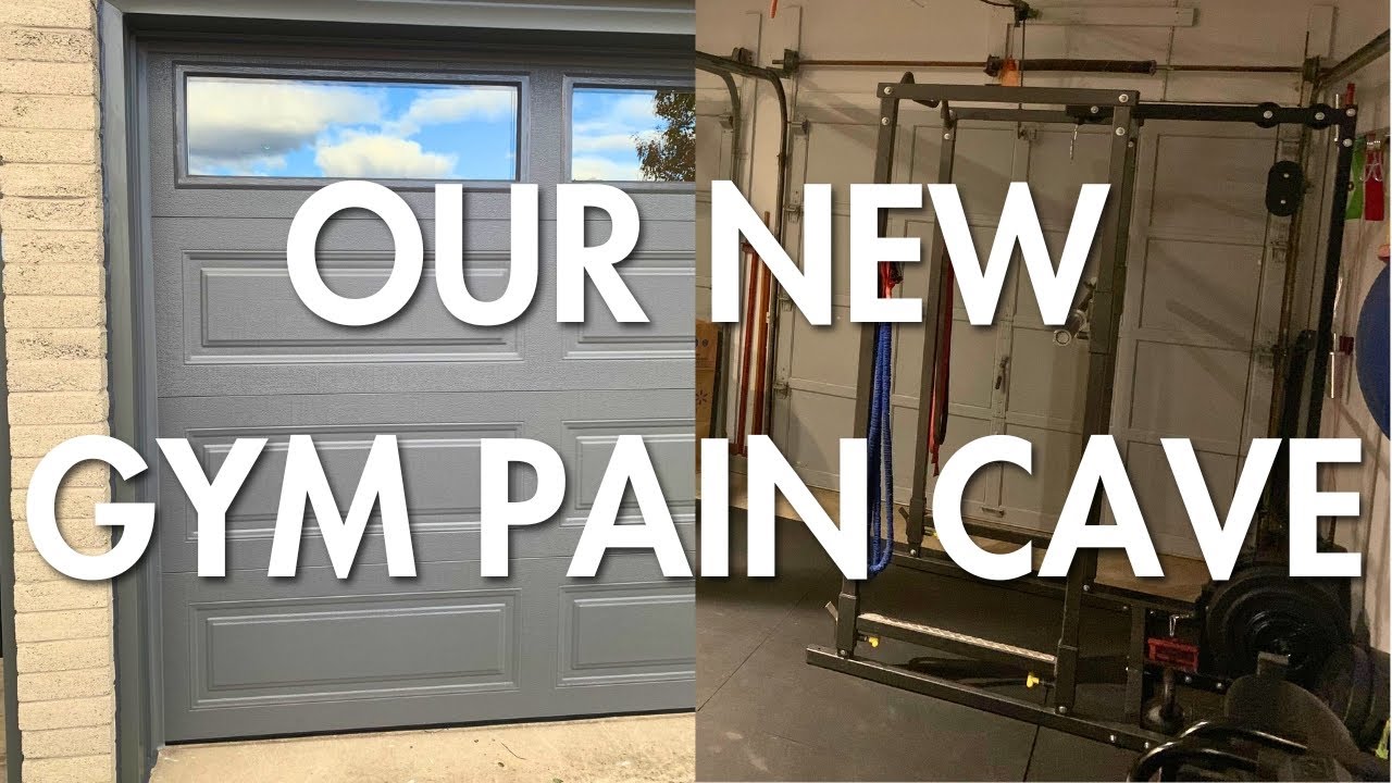NEW GARAGE DOORs & GYM PAIN CAVE | benefits of a home gym