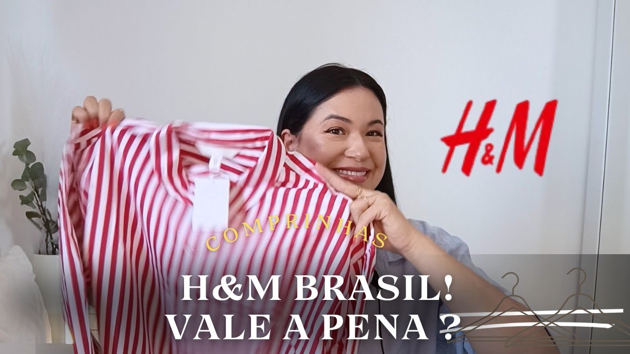 COMPRINHAS H&M BRASIL! A Nova Loja Vale a Pena? | HAUL e Experimentando (Jeans + Blusa Listrada)🛍️✨