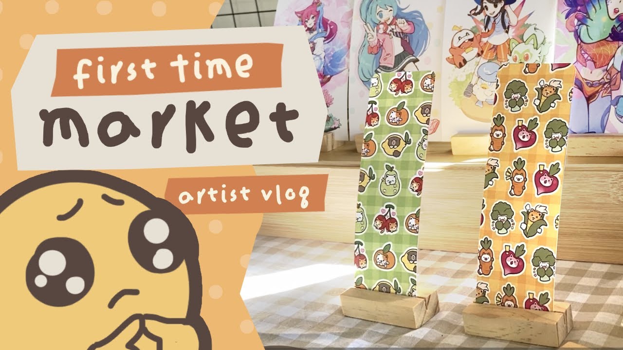Anxious artist's first market debut | Artist Vlog