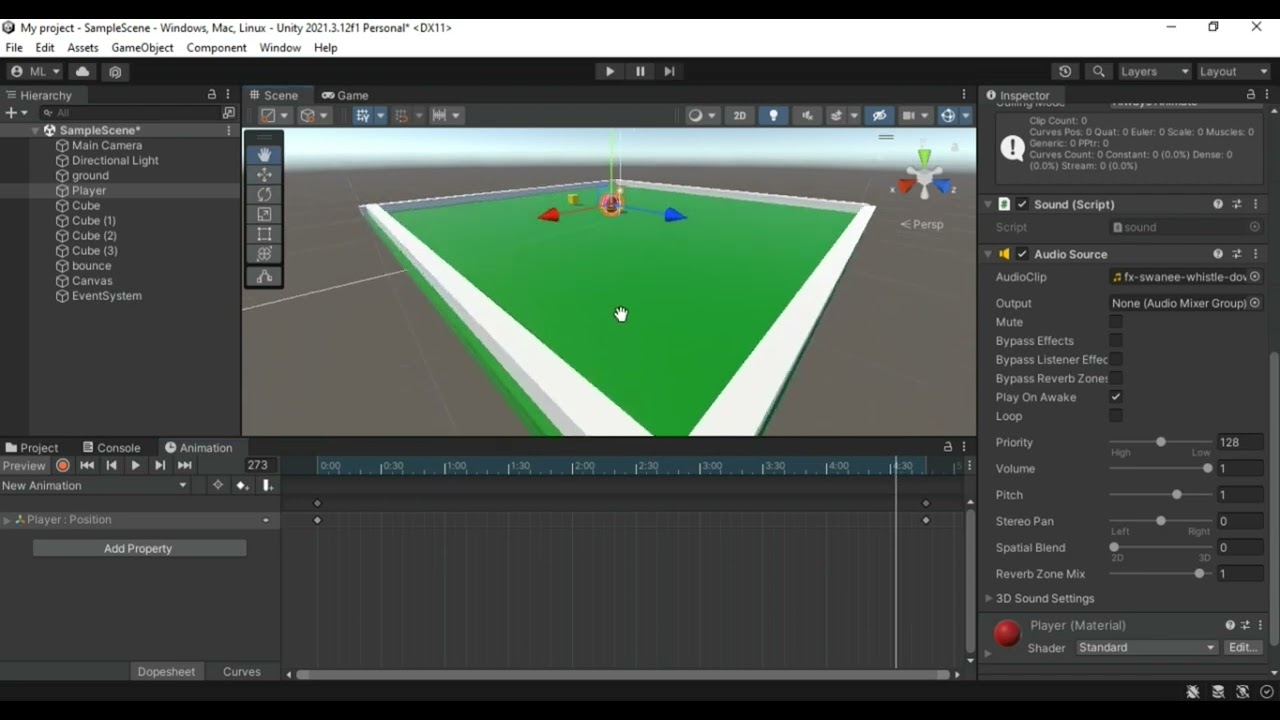 Add Audio effects to Animation in Unity.
