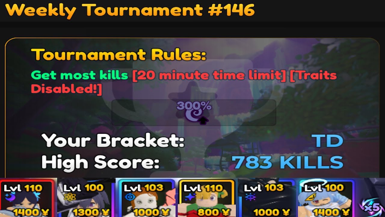 783+ KILLS TOURNAMENT #146 - Anime Adventures