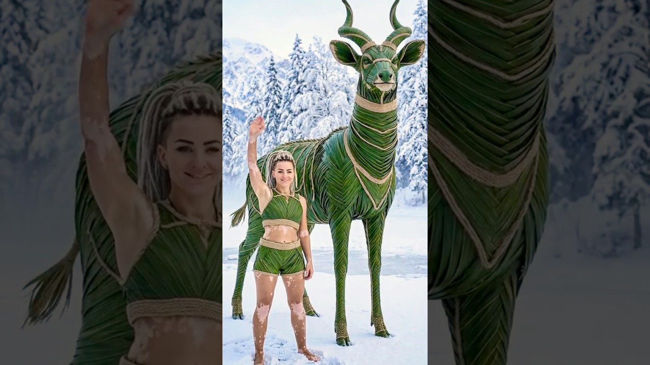 I Made a Tribal Sitatunga Out of Palm Leaves
