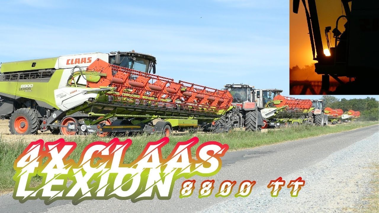 4 Claas Lexion 8800 tt  - voll in Ihren Element