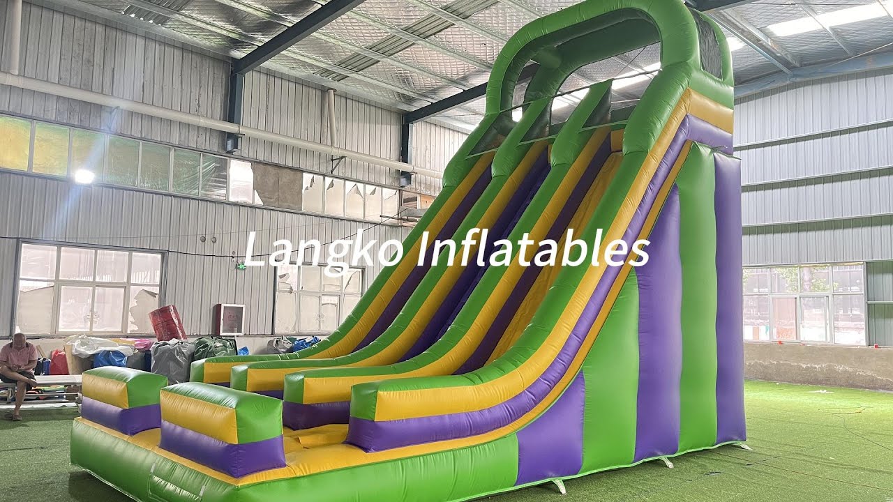 Commercial outdoor use of inflatable colorful slides