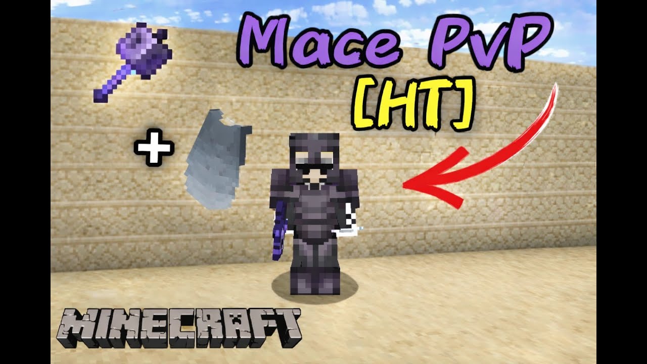 Mace+elytra+Wind charge PvP in minecraft
