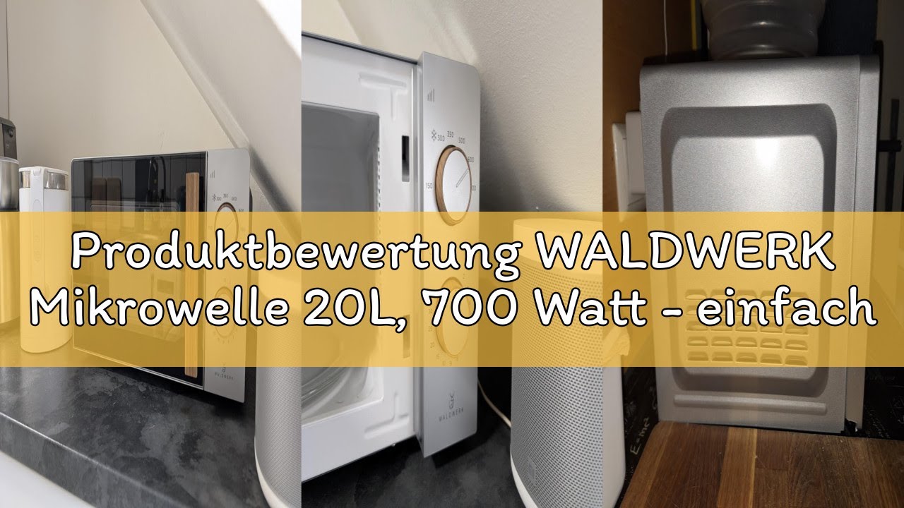 Produktbewertung WALDWERK Mikrowelle 20L, 700 Watt - einfache Bedienung mit Drehkn&ouml;pfen und edles De