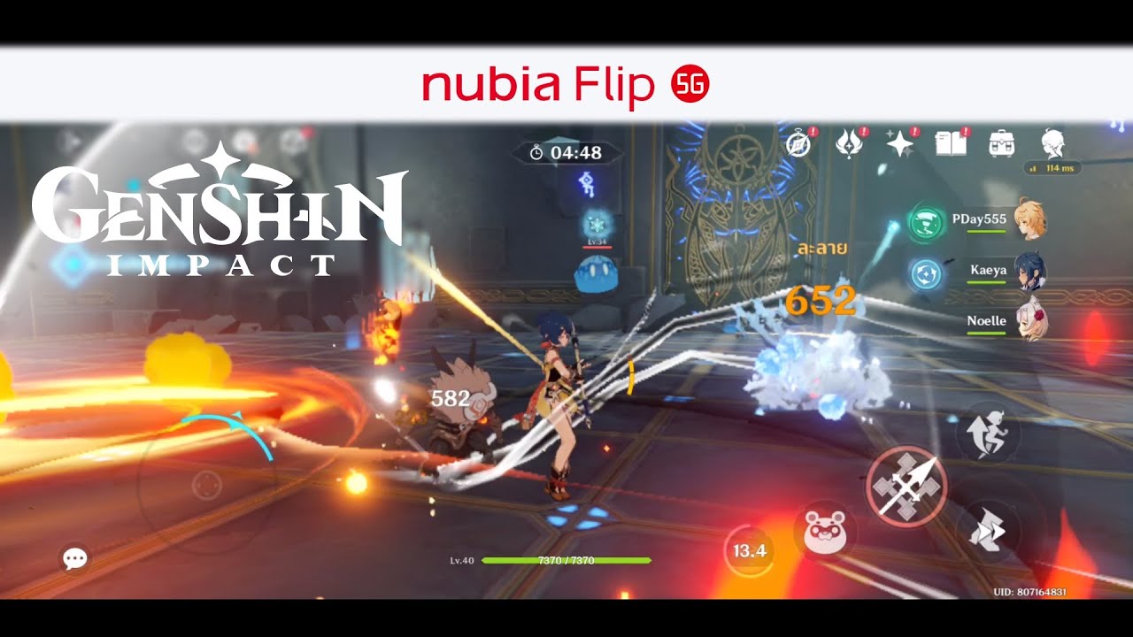 nubia Flip 5G ทดสอบ Genshin Impact