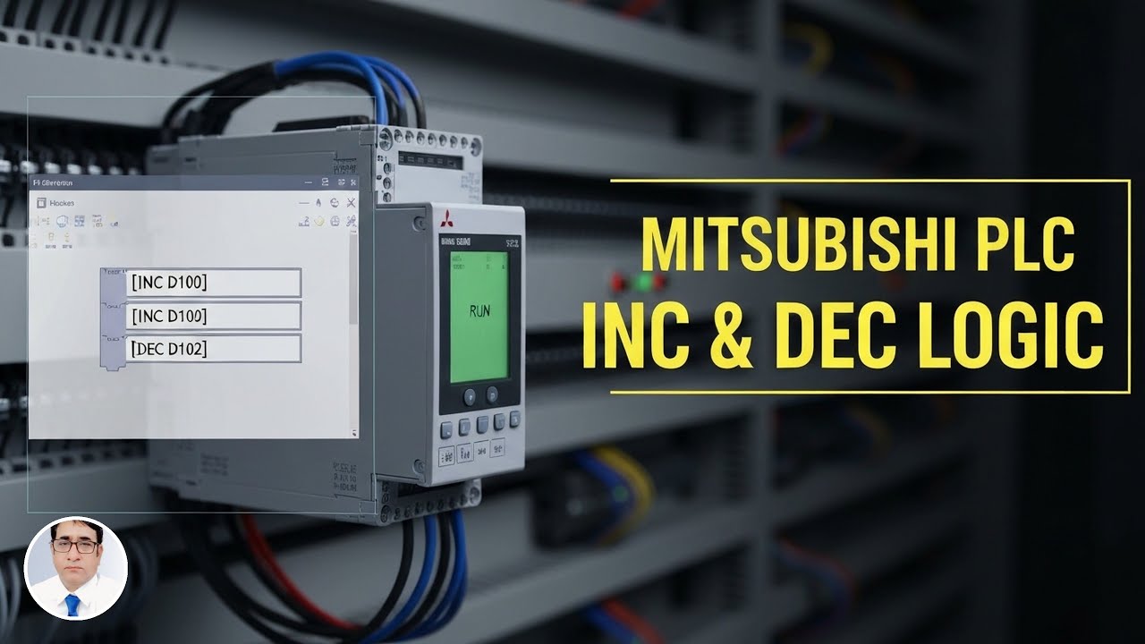 how can use (INC & DEC) command in Mitsubishi Plc