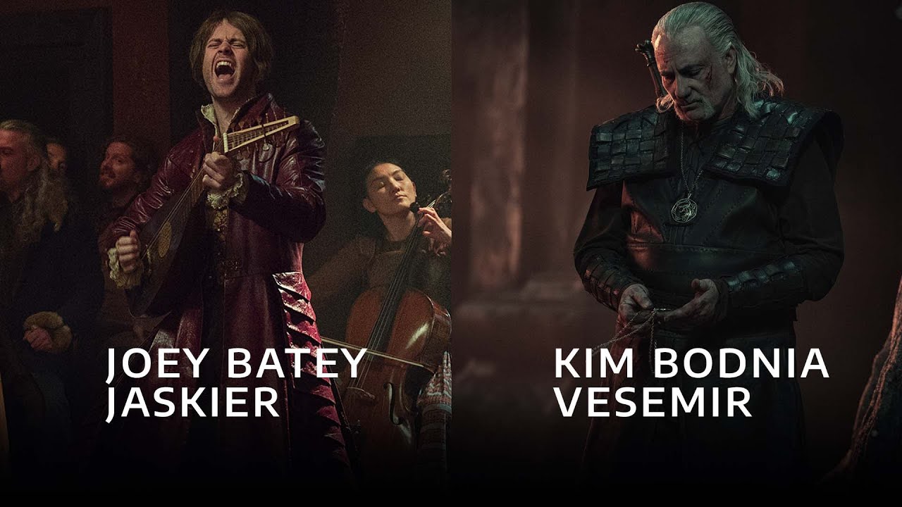 WIEDŹMIN: Jaskier (Joey Batey) i Vesemir (Kim Bodnia) o drugim sezonie serialu