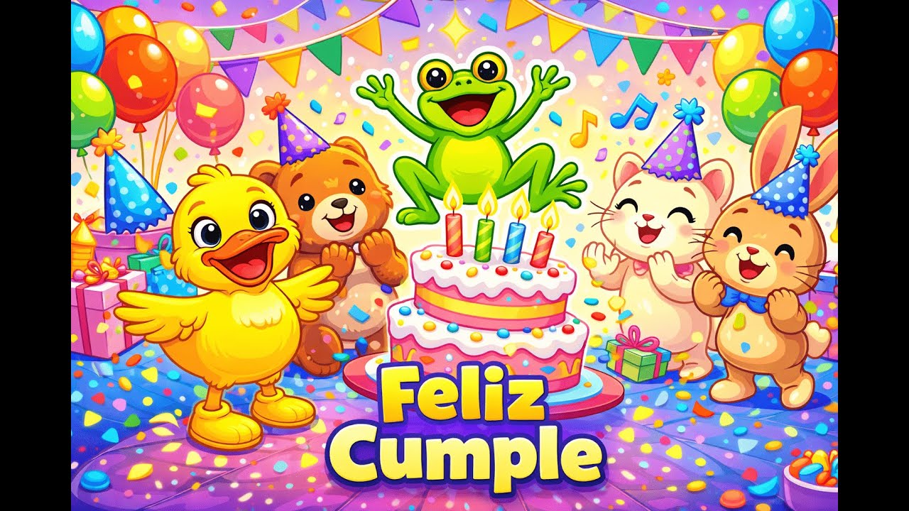 🎂✨Feliz cumple, sí, sí, sí” 🎶 ¡Feliz cumpleaños! Canción infantil alegre, perfecta para fiestas