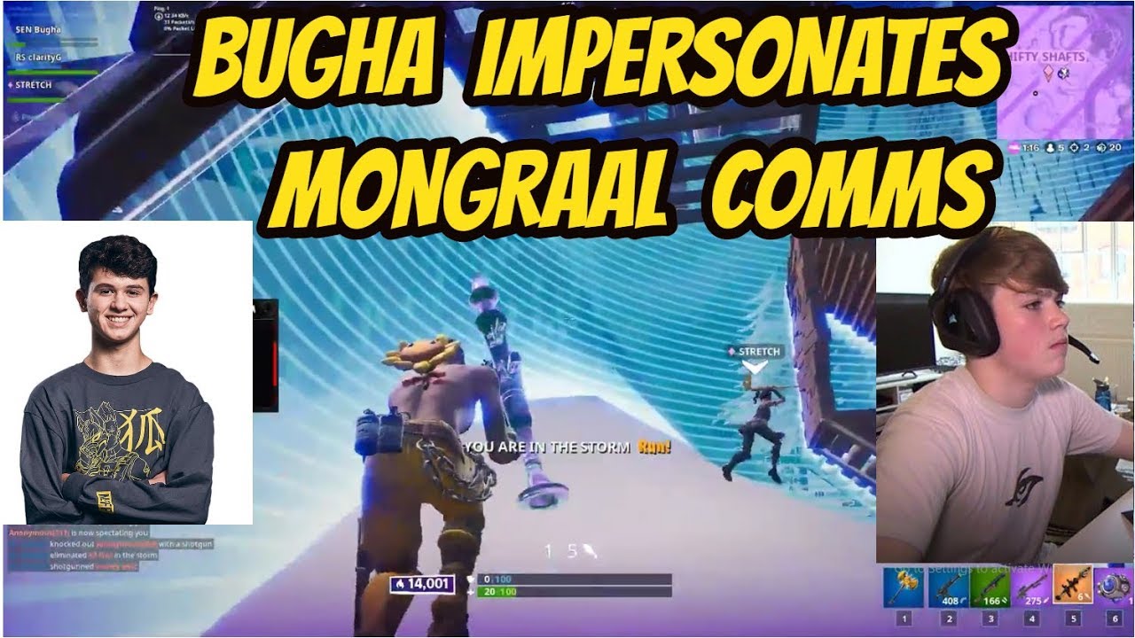 BUGHA IMPERSONATES MONGRAALS COMS IN TRIO FORTNITE