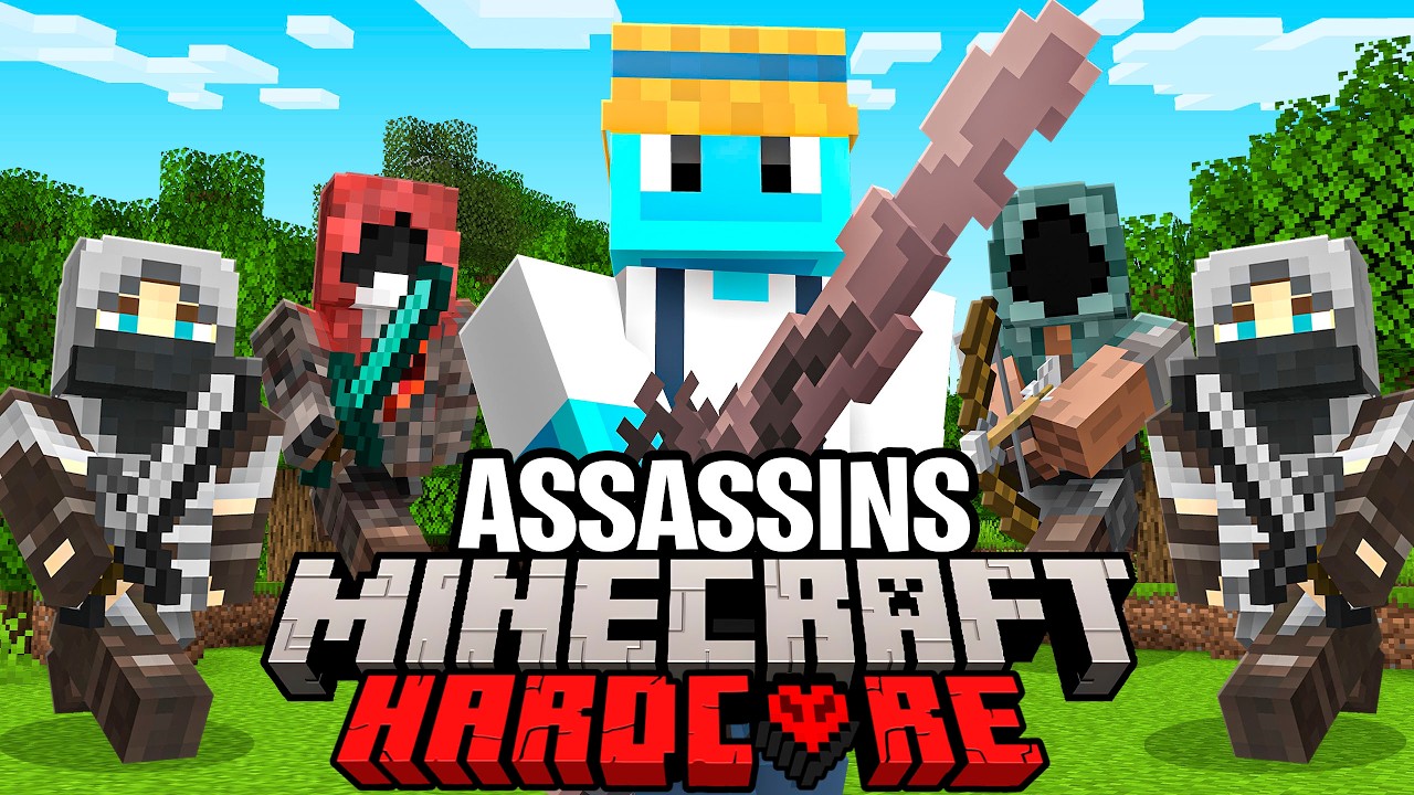 100 Players Simulate an Assassins Tournament in Minecraft!