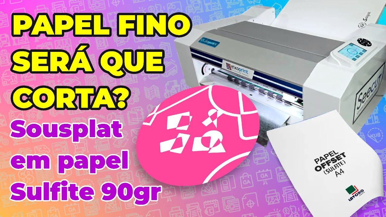 Corte total em Sulfite 90gr - Será que Saga deu Conta? Produção de Sousplat na Gráfica Rápida