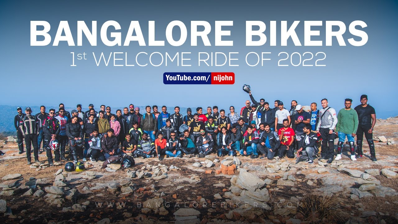 Bangalore Bikers 1st Welcome Ride of 2022 to Devarabetta in Thally with 70+ bikes | nijohn