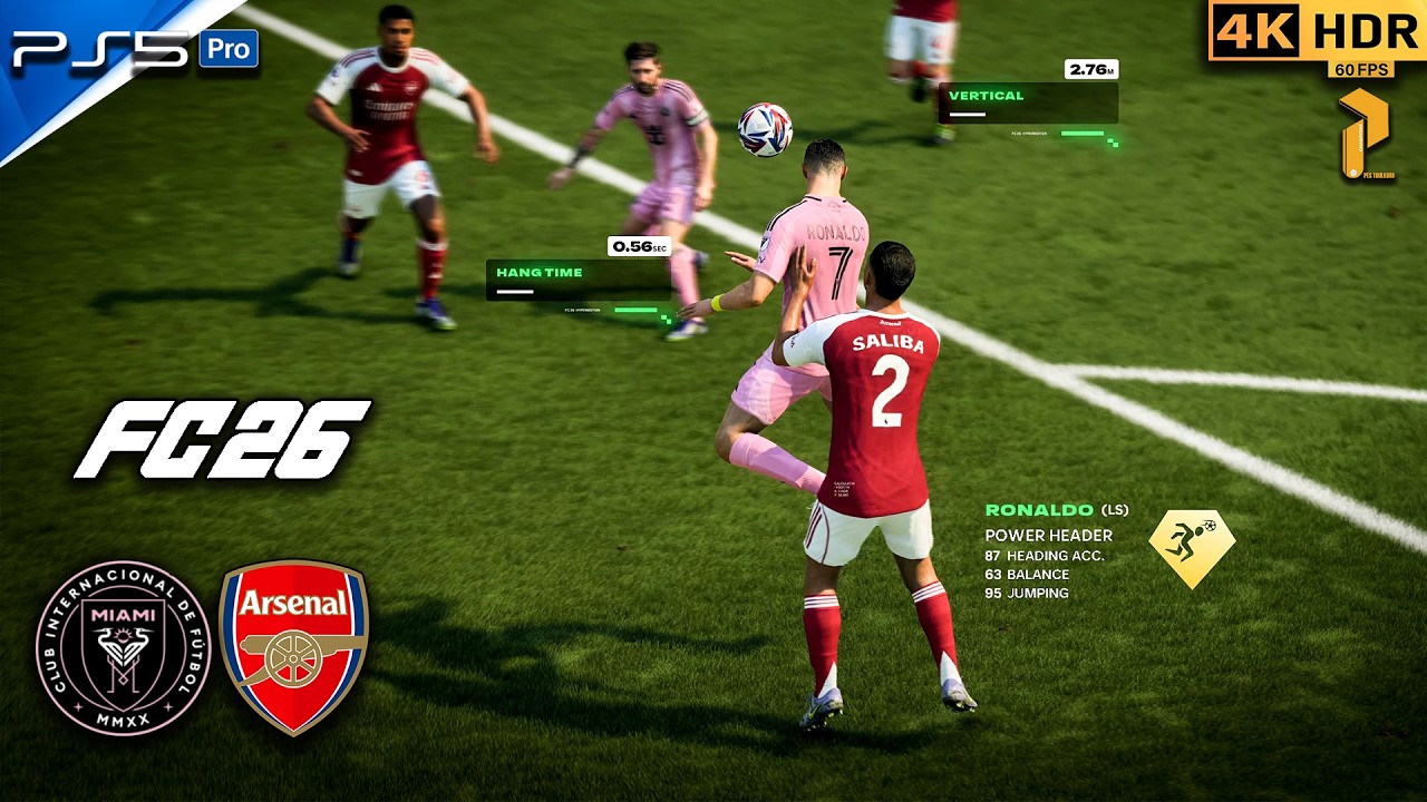 🎮 EA Sports FC 26 (PS5 4K HDR) Inter Miami CF ft.  Messi &  Ronaldo vs Arsenal #fc26 #ps5 #4k #viral