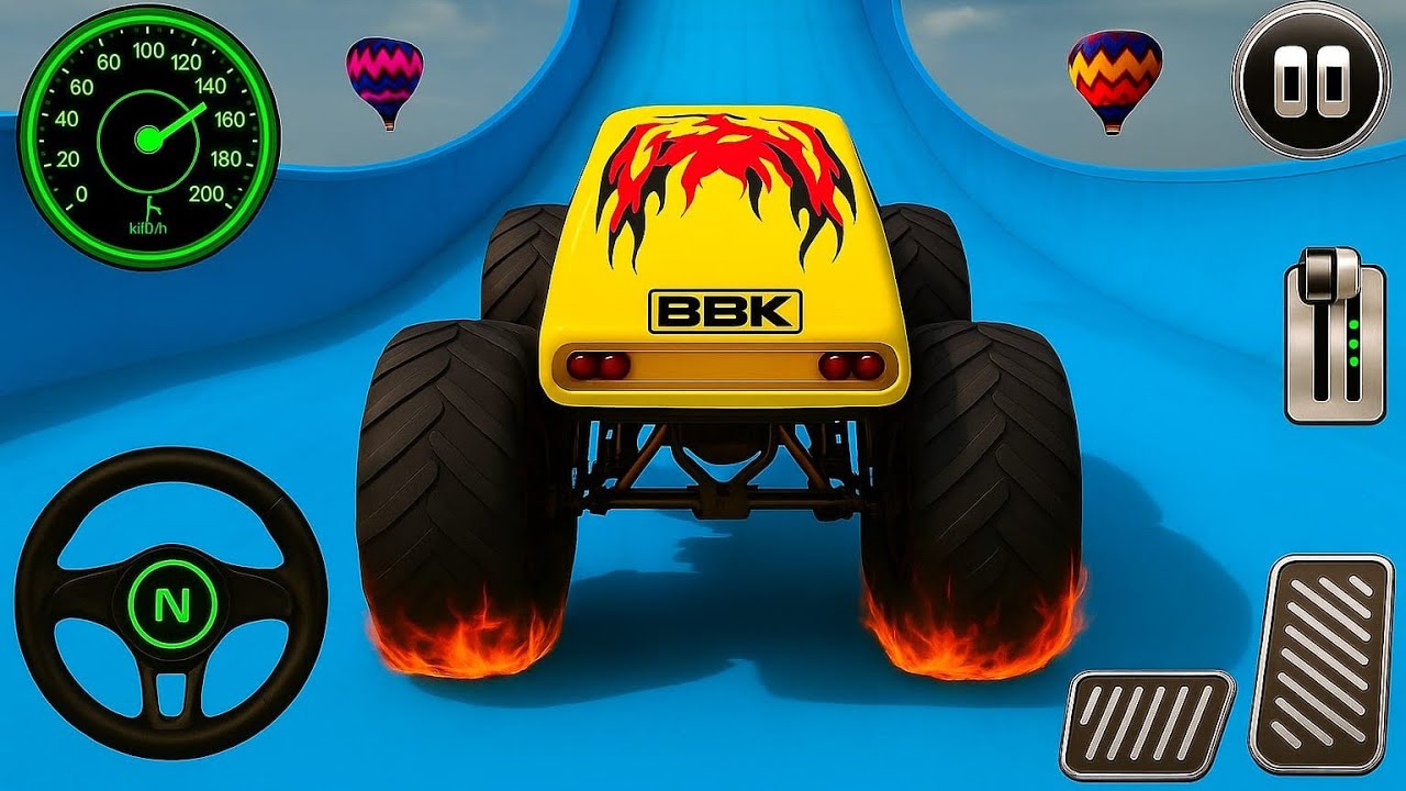 Monster Truck Mega Ramp Impossible Driver - Monster Truck Mega Ramp Racing - Android Gameplay 