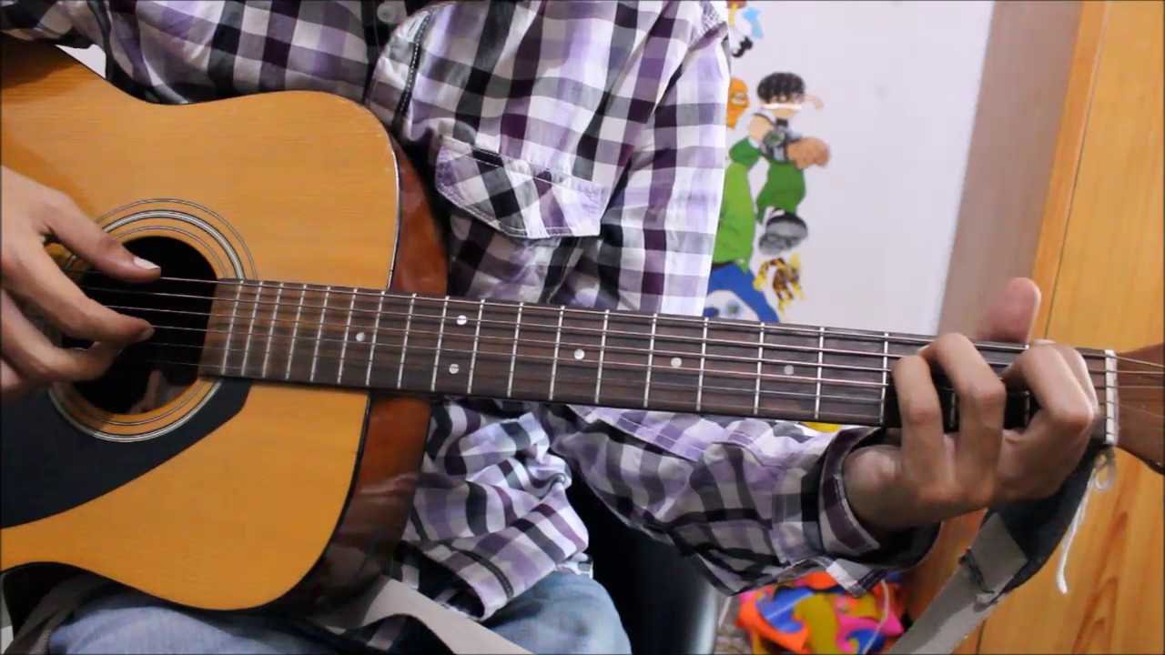 Chahun Main Ya Na - Guitar Cover Lesson Chords Intro Full Easy version