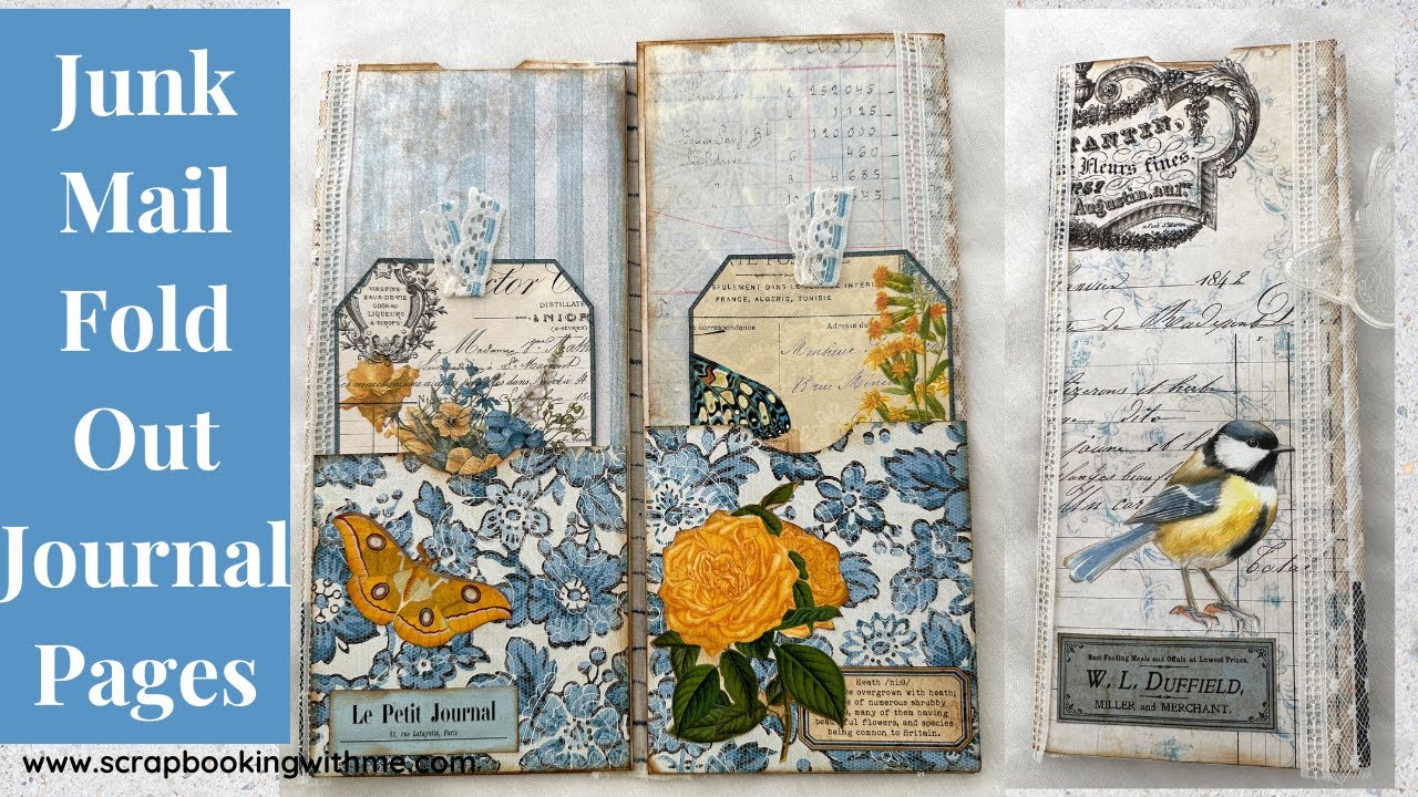 JUNK MAIL ENVELOPE ~ MADE INTO FLIP OUT JOURNAL PAGES ~ #esmakeitmonday