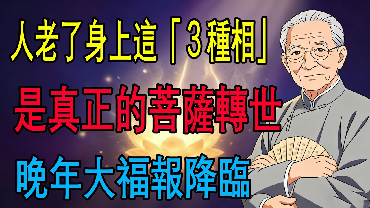 南懷瑾揭秘：人到晚年，身上如果長出這「3種相」，是真正的菩薩轉世、大福報降臨！