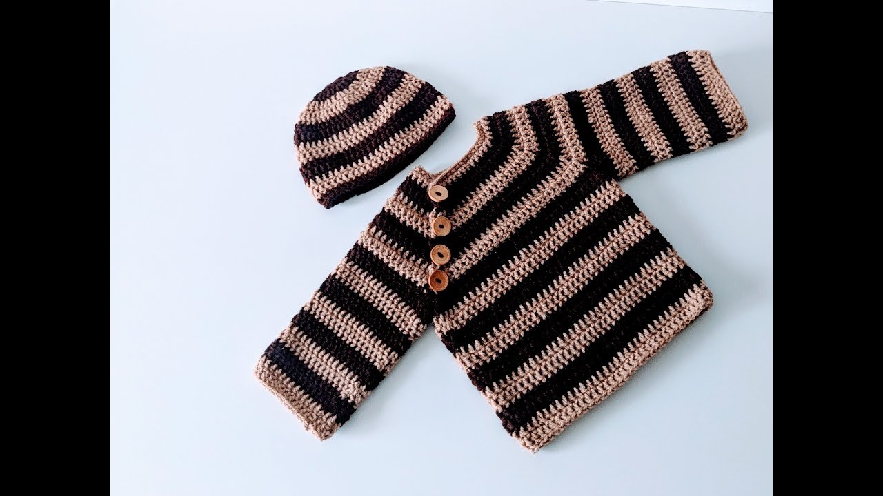 How to crochet baby sweater/baby cardigan/jumper/crochet/how to crochet