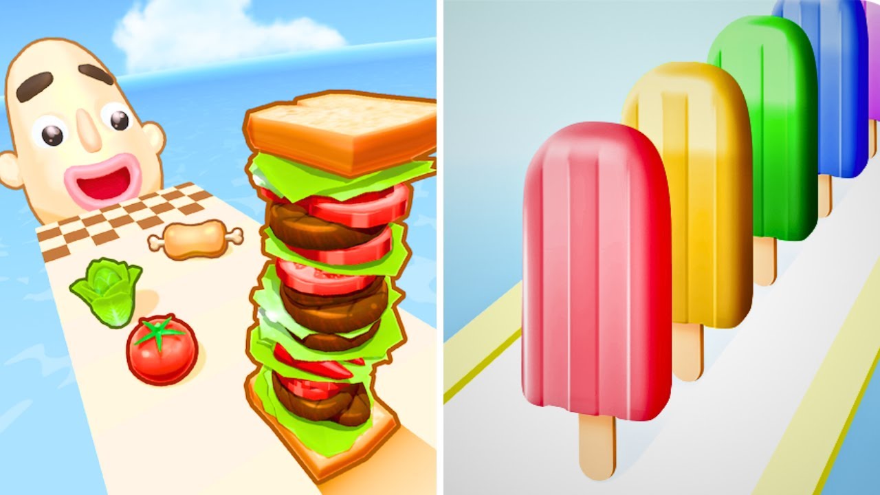 Popsticle Stack V/s Sandwich Runner || BrainStorm Walkthrough || Max Gameplay ||  EP-035