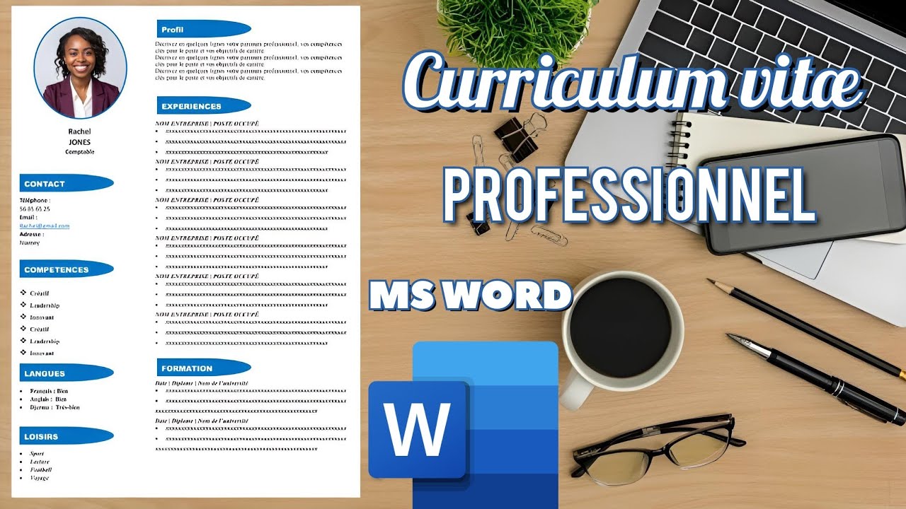 Créer votre CV professionnel pas à pas avec #word