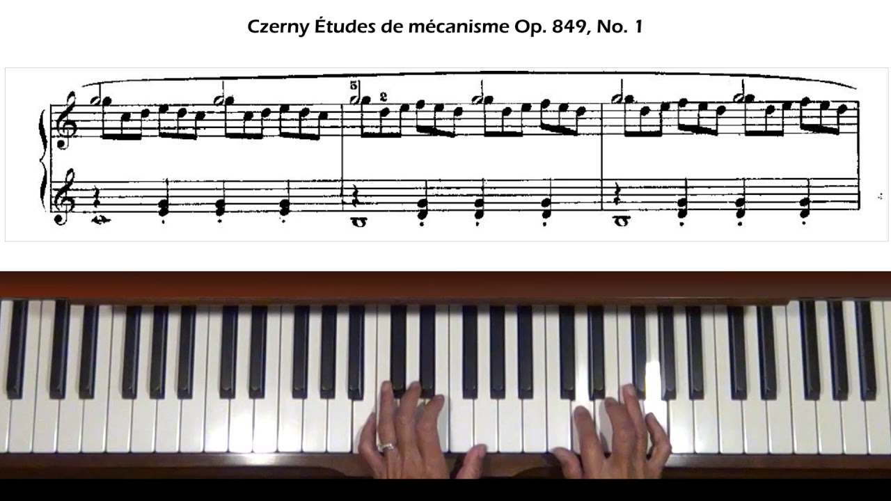 Czerny &Eacute;tudes de m&eacute;canisme Op. 849, No. 1 Piano Tutorial