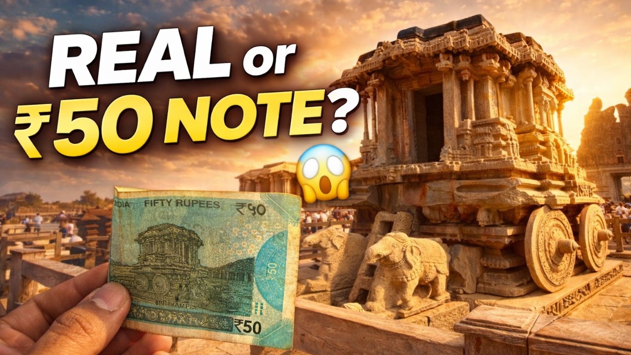 Hampi Day 2 Vlog😍 | Vittala Temple & Stone Chariot (₹50 Note in Real Life!)