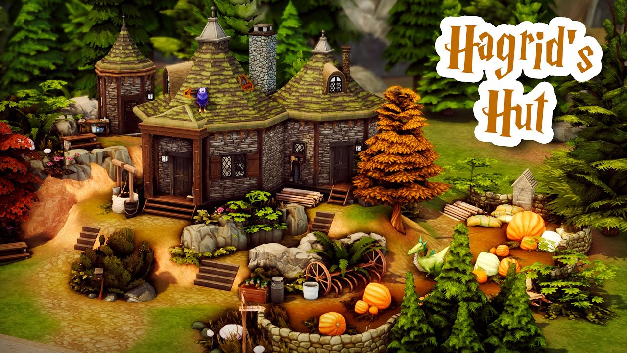 Harry Potter: Hagrid's Hut 🐌 || The Sims 4 Speed Build