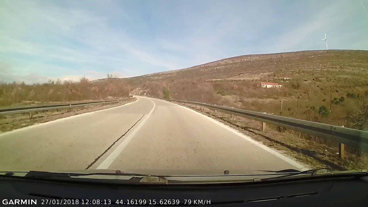DRIVE #101: Benkovac-Karin-Obrovac (Croatia) (timelapse 4x) *Read Description*