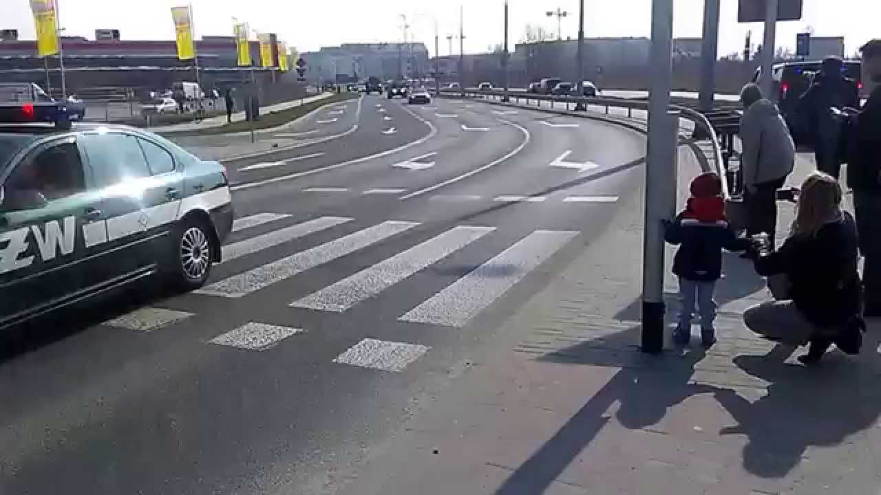 Przejazd kolumny wojskowej przez Lublin