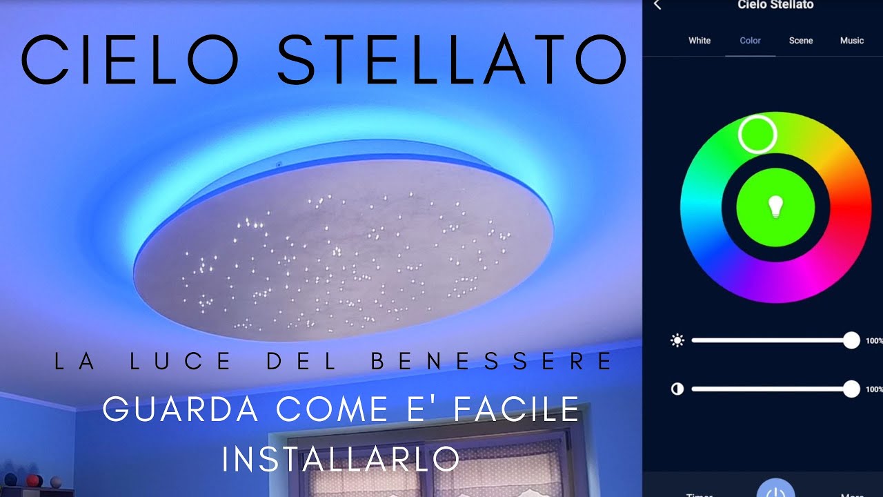 Cielo stellato, la luce del benessere, guarda come è facile installarlo.