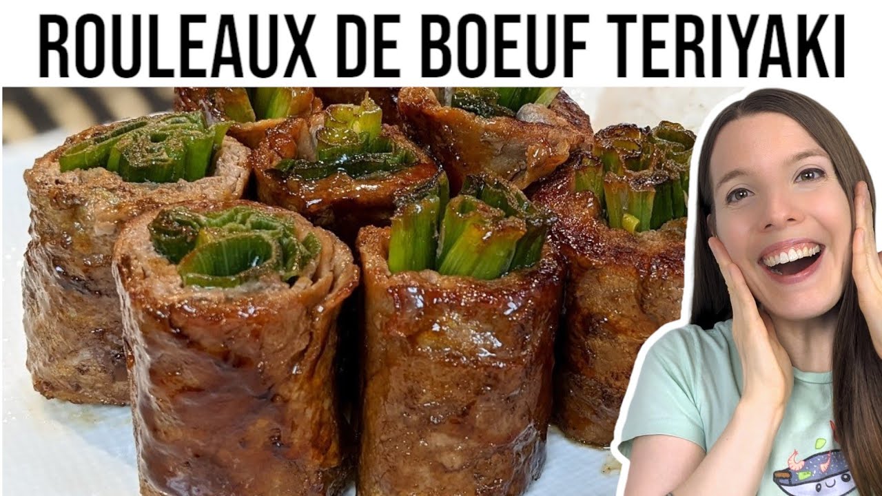 NEGIMAKI - ROULEAUX DE BOEUF ET OIGNONS VERTS + SAUCE TERIYAKI (CUISINE JAPONAISE) - HOP DANS LE WOK