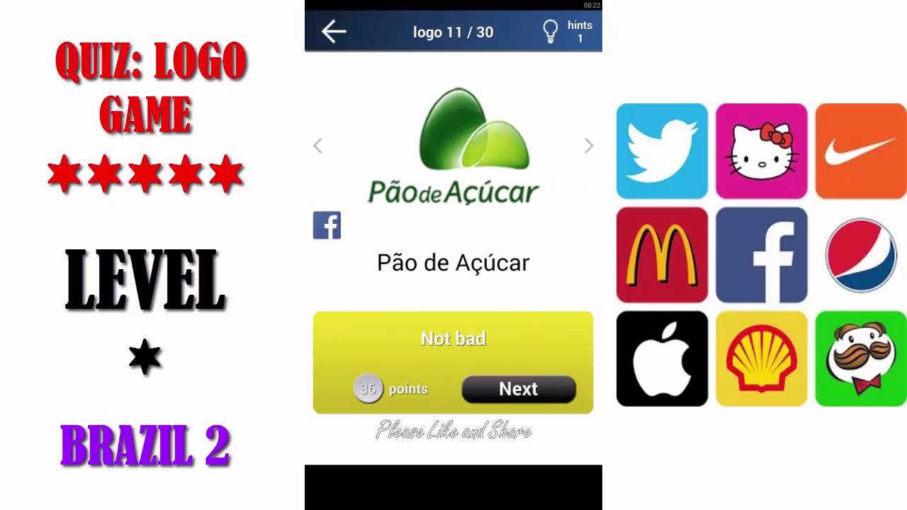 Quiz: Logo Game Brazil 2 - All Answers - Walkthrough ( By Lemmings at work )