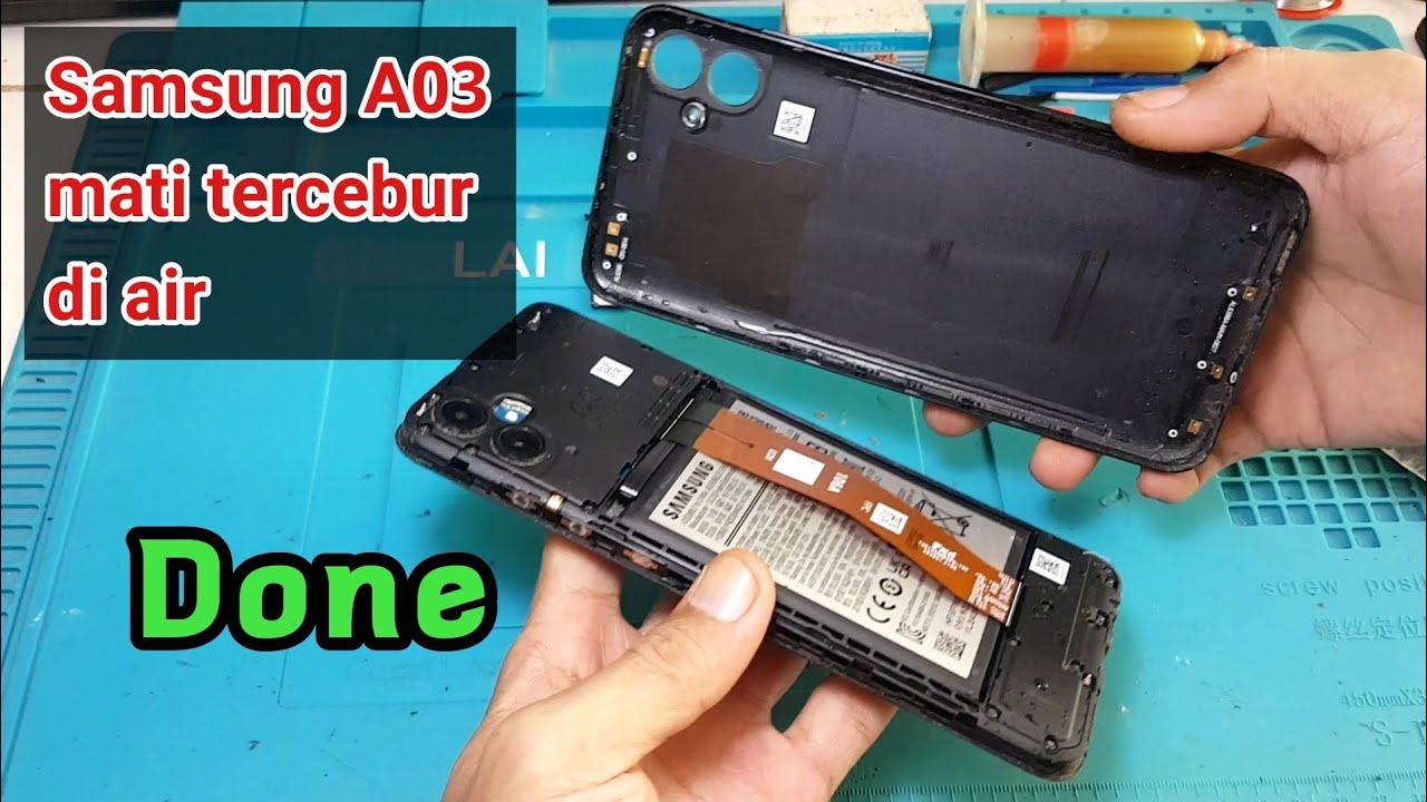 Samsung galaxy a03 dead solved | solusi layar lcd hp mati karena air | Ayub service
