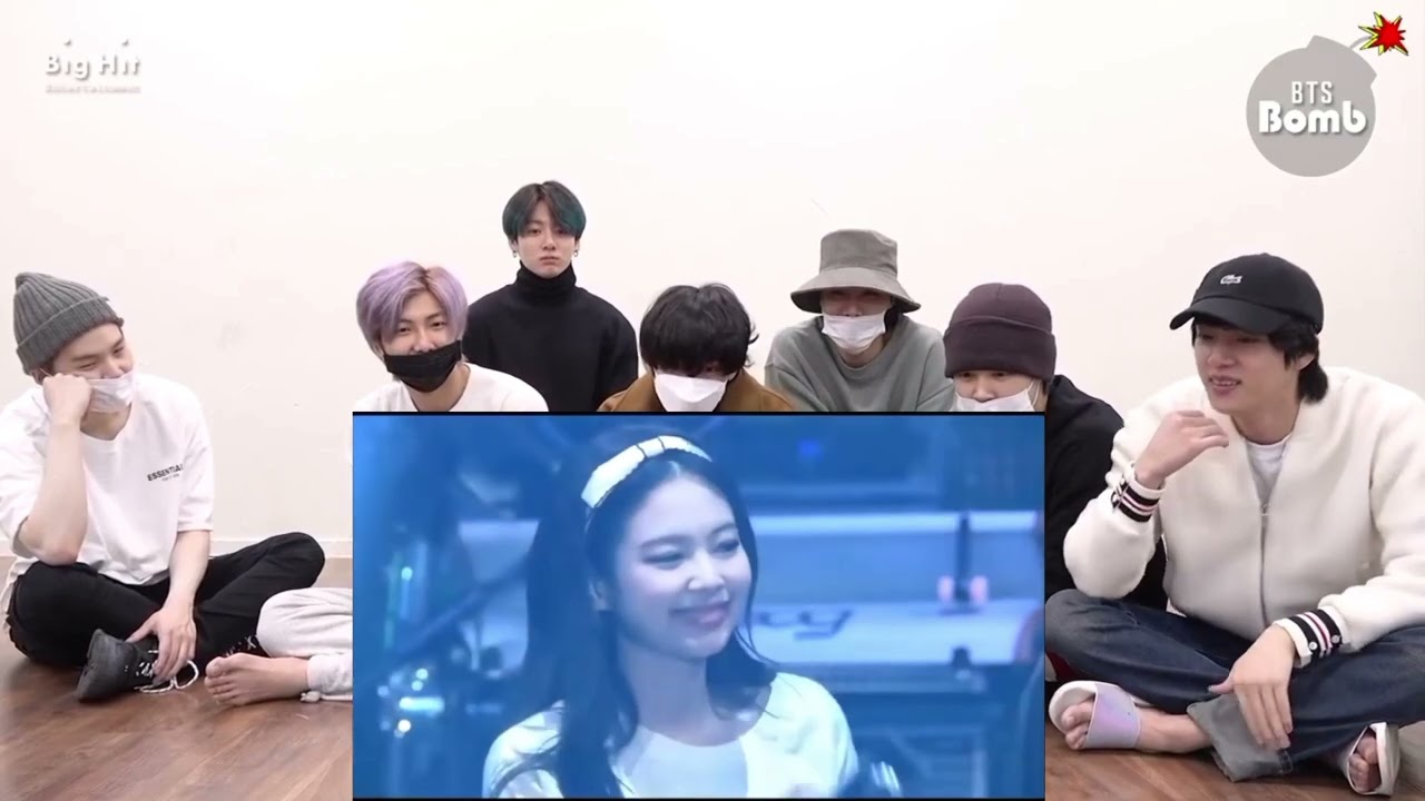 bts reaction blackpink