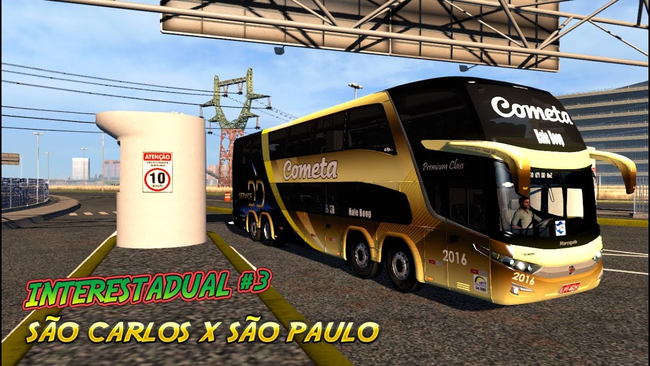 INTERESTADUAL #3  SÃO CARLOS X SÃO PAULO MARCOPOLO G7 1800 DD 8X2 2020 FREE  (ETS 2 1.35)