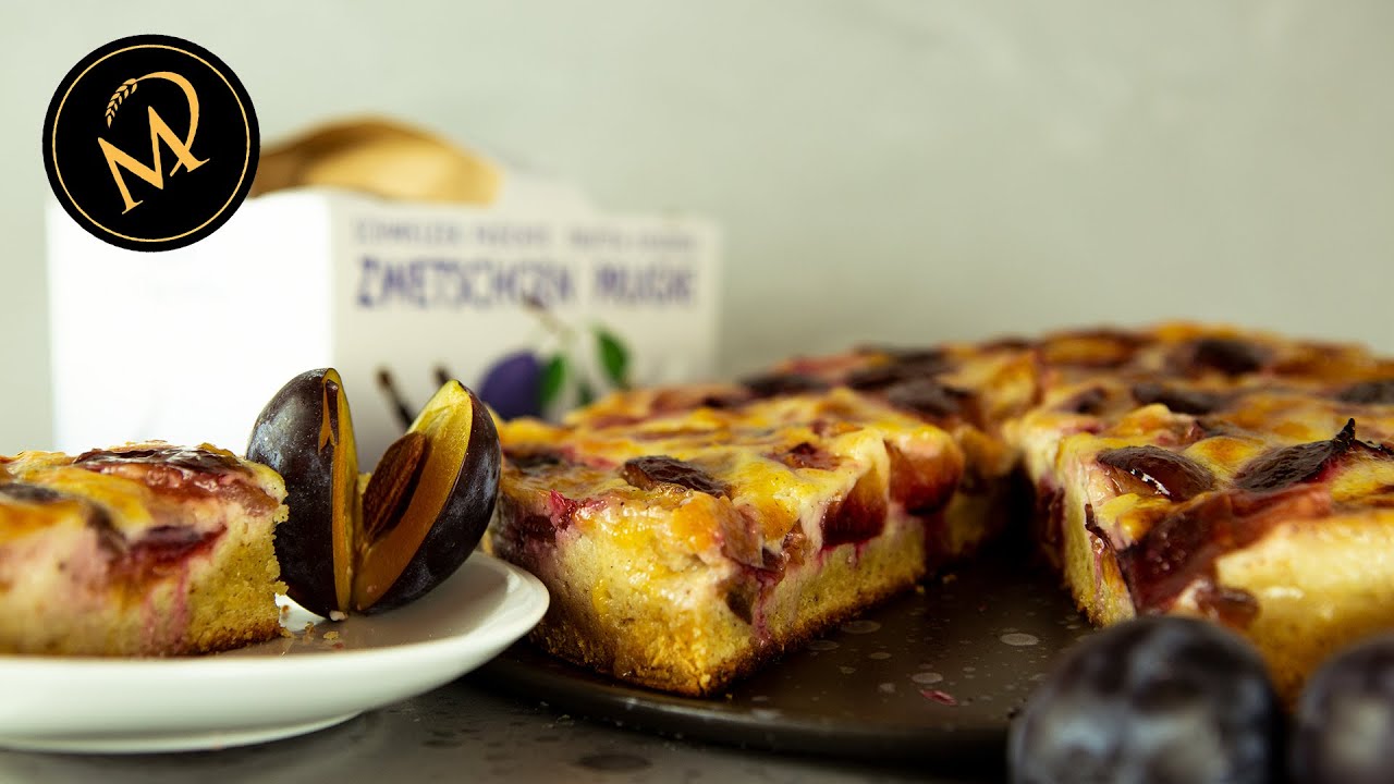 Gebackener Zwetschgen Pudding Kuchen