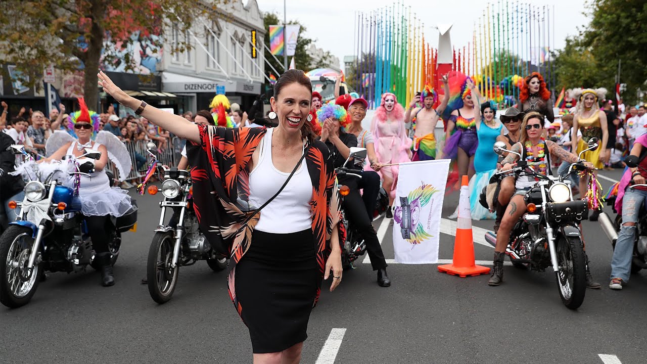 New Zealand PM Jacinda Ardern joins gay pride parade